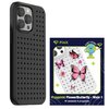 Etui PINIT Dynamic do Apple iPhone 14 Pro Czarny + Pinit Flower/Butterfly Pin (Wzór 1)