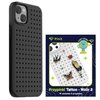 Etui PINIT Dynamic do Apple iPhone 14 Plus Czarny + Pinit Tattoo Pin (Wzór 2)