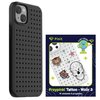 Etui PINIT Dynamic do Apple iPhone 14 Plus Czarny + Pinit Tattoo Pin (Wzór 3)