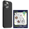 Etui PINIT Dynamic do Apple iPhone 14 Pro Czarny + Pinit Tattoo Pin (Wzór 3)