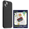 Etui PINIT Dynamic do Apple iPhone 14 Plus Czarny + Pinit Emoji Pin (Wzór 3)