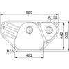 Zlewozmywak półtorakomorowy z ociekaczem FRANKE Antea AZG 661-E 114.0676.227 Cappuccino 50x96 Wykonanie Fragranite
