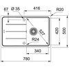 Zlewozmywak jednokomorowy z ociekaczem FRANKE Basis BFG 611-78 114.0676.292 Orzechowy 50x78 Wykonanie Fragranite