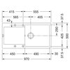 Zlewozmywak jednokomorowy z ociekaczem FRANKE Maris MRG 611-97 XL 114.0675.974 Cappuccino 50x97 Wykonanie Fragranite