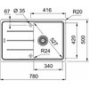 Zlewozmywak jednokomorowy z ociekaczem FRANKE Basis BFG 611-78 114.0676.293 Beżowy 50x78 Wykonanie Fragranite