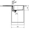 Zlewozmywak jednokomorowy z ociekaczem FRANKE Urban UBG 611-100 XL 114.0687.290 Onyx 50x100 Typ Wbudowywany