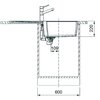 Zlewozmywak jednokomorowy z ociekaczem FRANKE Urban UBG 611-100 XL 114.0687.291 Cappuccino 50x100 Typ Wbudowywany