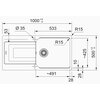 Zlewozmywak jednokomorowy z ociekaczem FRANKE Urban UBG 611-100 XL 114.0687.291 Cappuccino 50x100 Wykonanie Fragranite