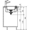Zlewozmywak półtorakomorowy z ociekaczem FRANKE Urban UBG 651-100 GSC 114.0687.305 Czarny matowy 50x100 Typ Wbudowywany