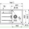 Zlewozmywak FRANKE Centro CNG 611-78 114.0687.318 Czarny mat Wykonanie Fragranite