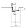Zlewozmywak jednokomorowy z ociekaczem FRANKE Basis BFG 611-97 114.0693.556 Czarny mat 50x97 Typ Wbudowywany