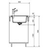 Zlewozmywak jednokomorowy z ociekaczem FRANKE Basis BFG 611-78 114.0693.557 Czarny mat 50x78 Typ Wbudowywany