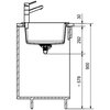 Zlewozmywak jednokomorowy z ociekaczem FRANKE Urban UBG 611-78 XL 114.0697.751 Czarny matowy 50x78 Typ Wbudowywany