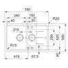 Zlewozmywak FRANKE Basis BFG 651-78 114.0693.555 Czarny mat Typ Wbudowywany