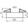 Pierścień oprawy punktowej KANLUX MINI BORD DLP-50-B Czarny Maksymalna moc żarówki [W] 10