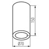Lampa sufitowa punktowa KANLUX Aqilo DSO-W Biały Maksymalna moc żarówki [W] 10