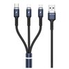 Kabel USB - Lightning/USB-C/Micro USB WEKOME WDC-119 3w1 Fython Series PD 1.2 m Czarny