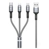 Kabel USB - Lightning/USB-C/Micro USB WEKOME WDC-119 3w1 Fython Series PD 1.2 m Srebrny