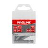 Przezroczyste opakowanie zawiera zestaw bitów z widocznymi oznaczeniami: "PROLINE", "PH3", "50mm", "1/4", "HRC 58±2", "S2", "x 10", "10628" oraz adresem strony "www.proline-tools.pl". Wewnątrz opakowania znajduje się dziesięć bitów ułożonych w dwóch rzęda