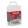 Przezroczyste opakowanie zawiera zestaw bitów z widocznymi oznaczeniami: "PROLINE", "PH1", "50mm", "1/4”", "HRC 58±2", "S2", "x10", "10626" oraz stronę internetową "www.proline-tools.pl". Opakowanie jest wykonane z plastiku i ma uchwyt na górze.