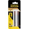 Opakowanie produktu zawiera dwa brzeszczoty umieszczone w przezroczystym plastikowym etui, na tle czarno-żółtej karty. Na opakowaniu widnieje logo "STANLEY FATMAX" oraz teksty: "FAST RAPIDE SCHNELL SNEL SNAB", "x2", "FITS/POUR/FÜR/VOOR", "Black & Decker",