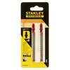 Opakowanie zawiera dwa brzeszczoty z napisem "CLEAN WOOD" oraz oznaczeniem "HCS" na każdym z nich. Na opakowaniu widnieje logo "STANLEY FATMAX" oraz teksty: "MEDIUM, MOYEN, MITTEL", "x2", "FITS/POUR Bosch, AEG, Makita, Hitachi, Metabo, Ryobi, MacAllister,