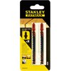 Opakowanie zawiera dwa brzeszczoty z napisem "SPEED WOOD" oraz oznaczeniami "T144D" i "HCS". Na opakowaniu widnieje logo "STANLEY FATMAX" oraz informacje o kompatybilności z różnymi markami narzędzi, a także numer produktu "STA25572".