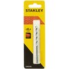 Opakowanie wiertła z logo "STANLEY" na żółtym tle, z widocznym wiertłem w przezroczystym plastikowym etui. Na opakowaniu znajduje się napis "Ø6.5 mm" oraz oznaczenie "STA53100" z grafiką przedstawiającą cegłę.