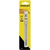 Opakowanie wiertła do drewna z logo "STANLEY" na żółtym tle, zawiera wiertło o średnicy 12 mm, oznaczone numerem STA52005. W tle widoczny jest fragment drewna oraz ikona przedstawiająca wiertło.