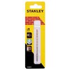 Opakowanie wiertła z logo "STANLEY" na żółtym tle, z ilustracjami przedstawiającymi zastosowanie wiertła do betonu i cegły oraz oznaczeniem rozmiaru "Ø5 mm". Na dole opakowania widoczny jest kod "STA58010".