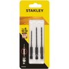 Opakowanie zawiera trzy wiertła umieszczone w przezroczystym plastikowym etui, na żółtym tle z logo "STANLEY" u góry. Widoczny jest tekst: "No. 8, 10, 12" oraz "QUICK CHANGE", a na dole numer "STA62509".
