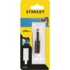 Opakowanie produktu z frezem o średnicy 13 mm, z widocznym logo "STANLEY" na żółtym tle oraz numerem modelu "STA66180". W tle znajduje się grafika przedstawiająca wiertarkę oraz wzór blachy ryflowanej.