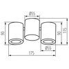 Lampa sufitowa punktowa KANLUX Blurro 2xGU10 CO-B Czarny Rodzaj Lampa sufitowa punktowa