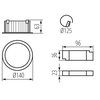 Oprawa sufitowa LED KANLUX Tiberi Pro 20W-940-B Czarny Zasilanie Sieciowe
