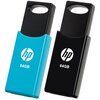 Pendrive HP HPFD212 64GB, USB 2.0, Odczyt 14 Mb/s, Zapis 4 Mb/s (2 szt.) Maksymalna prędkość odczytu [Mb/s] 14