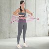 Hula hop HMS HHW02 Jasnoróżowy + pas wyszczuplający BR163 Czarny Materiał ABS