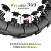 Hula hop HMS Plus Size HHW12 Czarny + pas wyszczuplający BR163 Czarny Średnica [cm] 26 - 51