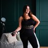 Hula hop HMS Plus Size HHW12 Czarny + pas wyszczuplający BR163 Czarny Obciążenie Tak