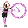 Hula hop HMS Plus size HHW12 Fioletowy + pas wyszczuplający BR163 Czarny Materiał ABS