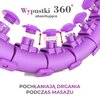 Hula hop HMS Plus size HHW12 Fioletowy + pas wyszczuplający BR163 Czarny Średnica [cm] 26 - 51