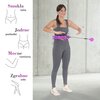 Hula hop HMS Plus size HHW12 Fioletowy + pas wyszczuplający BR163 Czarny Obciążenie Tak