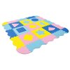 Mata piankowa HUMBI Puzzle 30 x 30 cm Kształty (9 elementów) Żółto-niebieski