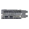 Metalowy panel karty graficznej z widocznymi portami HDMI, DisplayPort i DVI, otoczony kratką wentylacyjną o trójkątnym wzorze. Na panelu znajduje się napis "HDMI" oraz oznaczenie "ADD-ON".