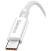 Kabel USB - USB-C BASEUS Superior 100W 0.25 m Biały Typ USB-A - USB Typ-C