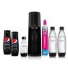 Saturator SODASTREAM Terra Czarny + 3 butelki + 2 syropy Pepsi Max Koszt za litr wody gazowanej 0,67 zł *