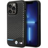 Etui BMW Leather Carbon do Apple iPhone 13/13 Pro Czarny