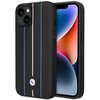 Etui BMW Leather Stamp Blue Line do Apple iPhone 14 Czarny