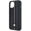 Etui BMW Leather Stamp Blue Line do Apple iPhone 14 Czarny Typ Etui nakładka