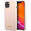 Etui GUESS Silicone Script Gold Vintage Logo do Apple iPhone 13 Jasnoróżowy