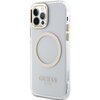 Etui GUESS Metal Outline MagSafe do Apple iPhone 12/12 Pro Przezroczysto-złoty Seria telefonu iPhone